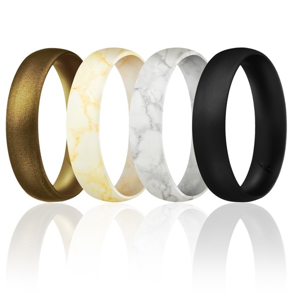 Silicone Wedding Ring - Dome Style Thin Com - Picture 2 of 3